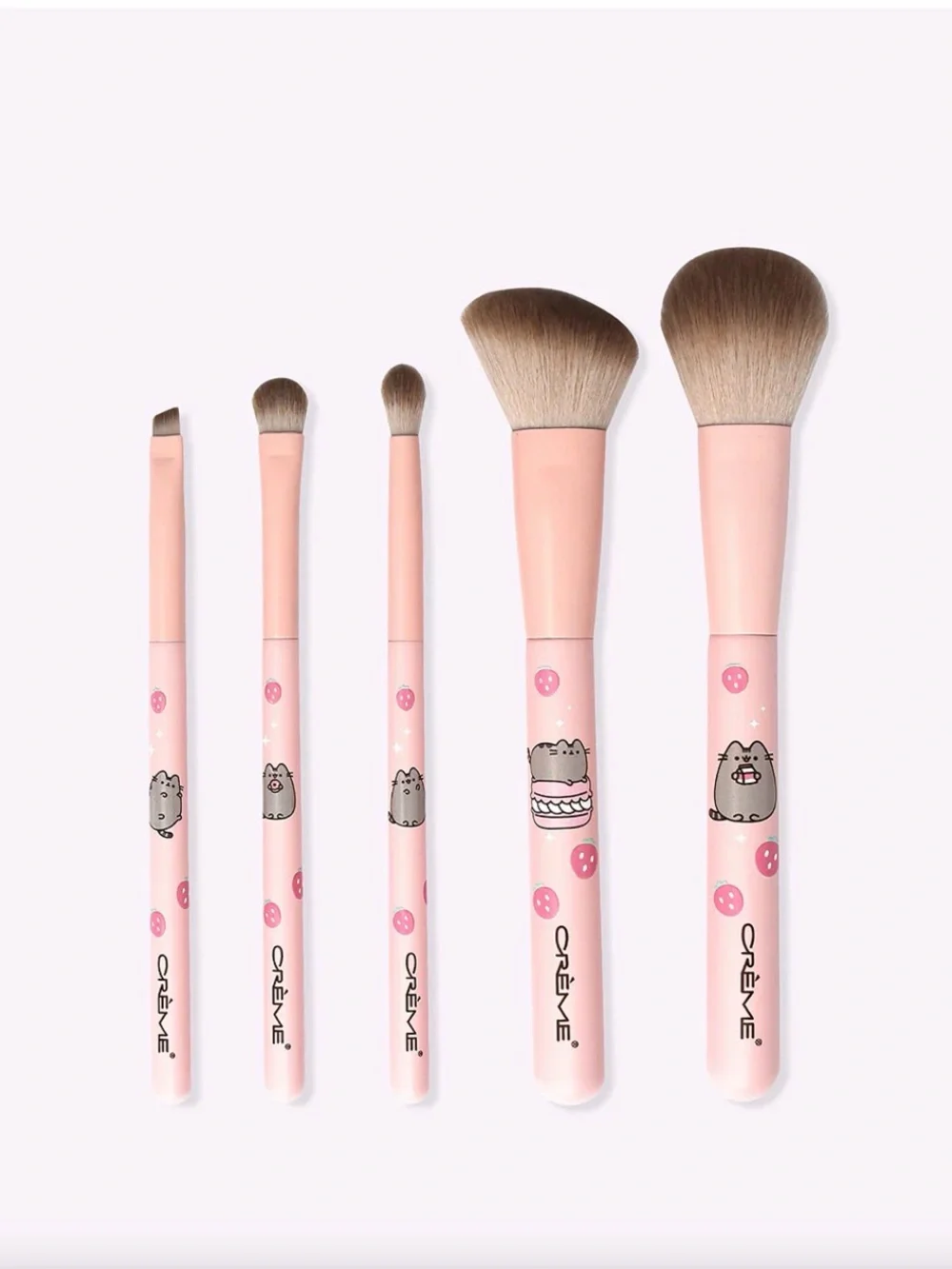 Crème & Pusheen 5-Piece Makeup Brush Set